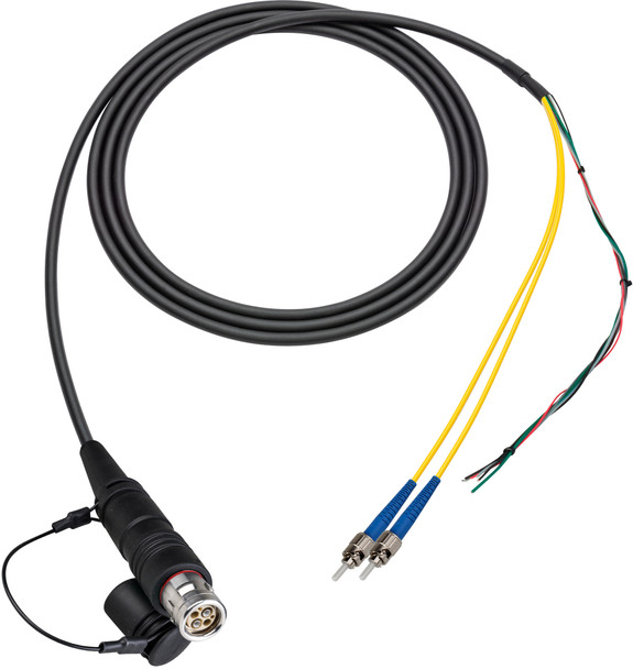 Camplex HF-FUWST4-BO-006 LEMO FUW to Dual ST & Blunt Lead In-Line Fiber Breakout - 6 Foot | American Cable Assemblies