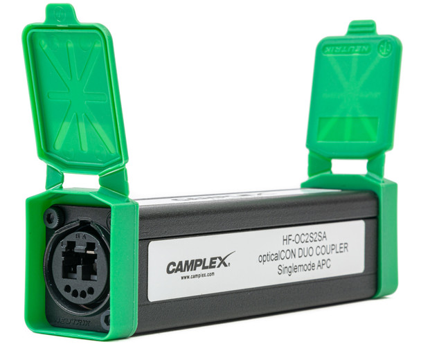 Camplex HF-OC2S2SA Inline Coupler - opticalCON DUO to DUO - APC Single Mode | American Cable Assemblies