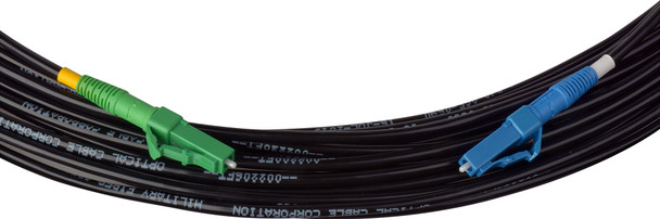 Camplex HF-T1ALCLC TAC1 Simplex Single Mode APC LC to UPC LC Fiber Optic Tactical Cable