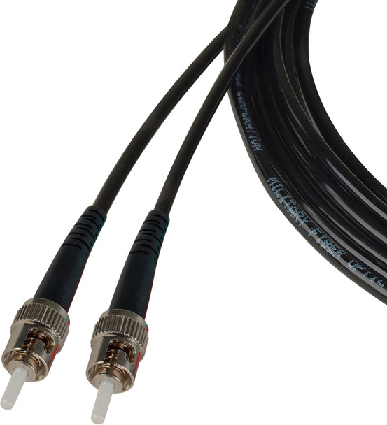 Camplex HF-T1M3-ST-0010 TAC1 Simplex OM3 Multimode ST Fiber Optic Tactical Cable - 10 Foot | American Cable Assemblies