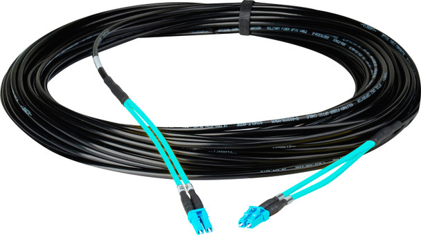 Camplex HF-TS02LCM3-0075 2-Channel OM3 Multimode LC to LC Fiber Optic Tactical Cable Cable - 75 Foot | American Cable Assemblies