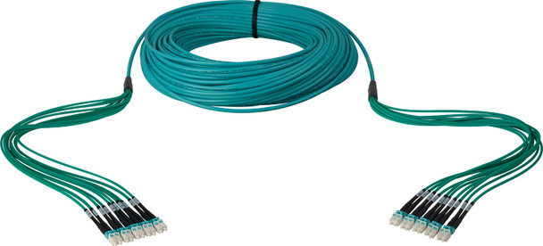 Camplex HFPM310LCLC0100 10-Channel LC-LC OM3 Multimode Plenum Fiber Optic Cable - 100 Foot