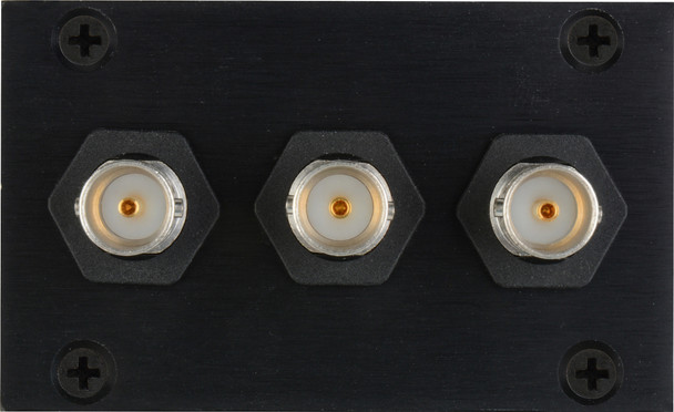 Camplex HYMOD-1R09 3 BNC Feedthru Module for 1RU HYMOD Systems | American Cable Assemblies