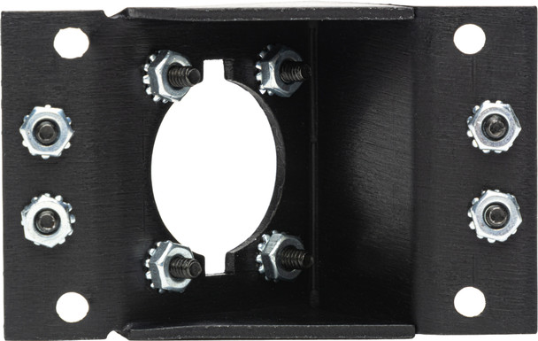 Camplex HYMOD-1R26 Punched Angled Black Aluminum Panel for Neutrik opticalCON and All D-Series Connectors-1RU