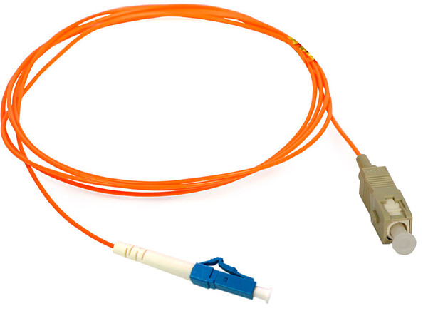 Camplex MMS62-LC-SC-001 Premium Bend Tolerant Fiber Patch Cable OM1 Multimode Simplex LC to SC - Orange - 1 Meter | American Cable Assemblies