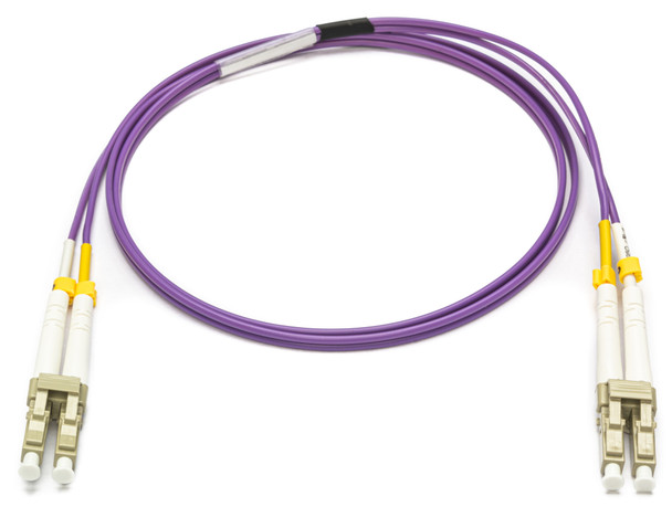 Camplex MMXDM4-LC-LC-001 OM4 Bend Tolerant Multimode Duplex LC to LC Armored Fiber Patch Cable - Purple - 1 Meter | American Cable Assemblies