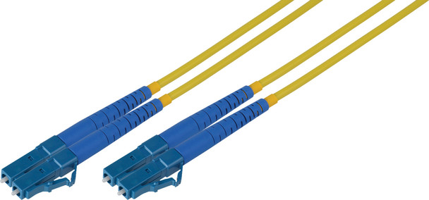 10-Meter 9u/125u Plenum Fiber Optic Patch Cable Single Mode Duplex LC to LC - Yellow | American Cable Assemblies