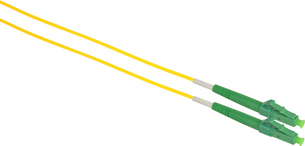 Camplex SMS9-ALC-ALC-001 APC LC to APC LC Bend Tolerant Single Mode Simplex Fiber Patch Cable - Yellow - 1 Meter | American Cable Assemblies