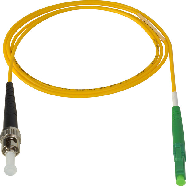 Camplex SMS9-ALC-ST APC LC to UPC ST Bend Tolerant Single Mode Simplex Fiber Adapter Cable - Yellow