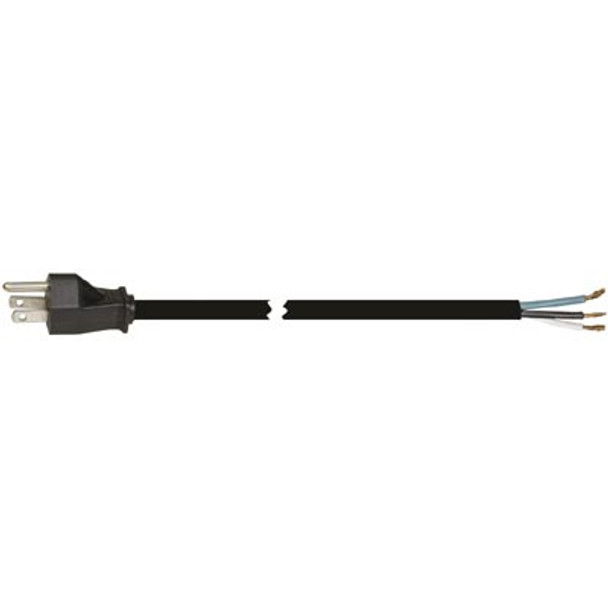 Orion Fans 28130-67-01 Cord, Power, 5-15P Plug, Wire Leads, 3 Cond SJT Cbl, 6'7", 18 AWG, Black | American Cable Assemblies