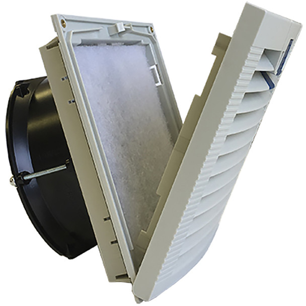 Orion Fans OA254LFGH111T Louvered Filter Fan Hinged Guard Kit,with 254 Fan Installed,115V | American Cable Assemblies