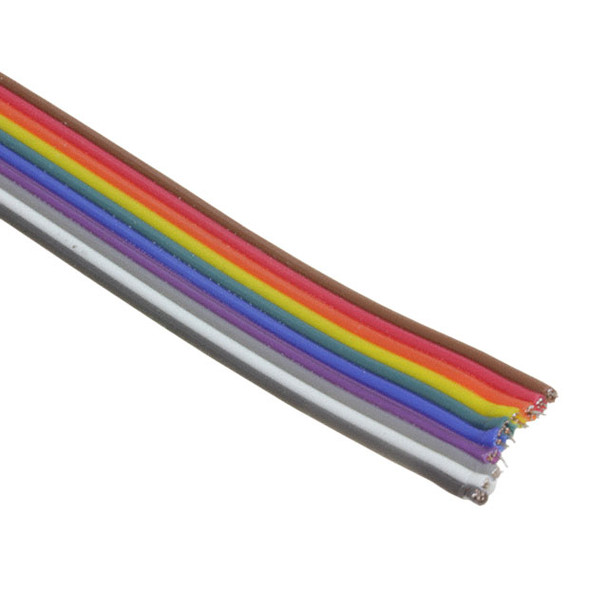 Alpha Wire 3530/7 MC005 Cbl Ribn 10Cond 0.05 Mult 100' | American Cable Assemblies