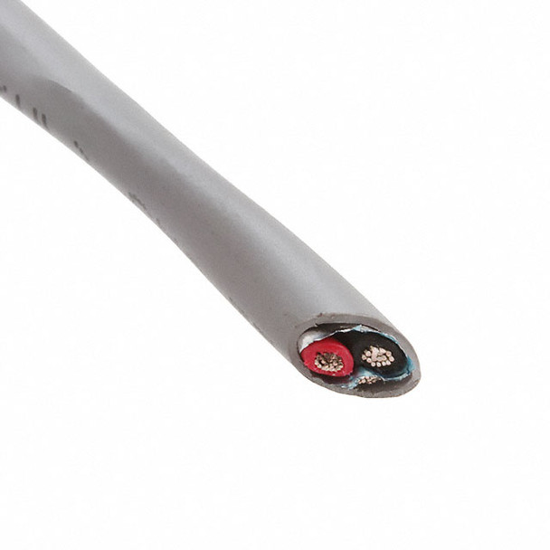 Alpha Wire 5471L SL005 Cable 2Con 24Awg Slate Shld 100' | American Cable Assemblies