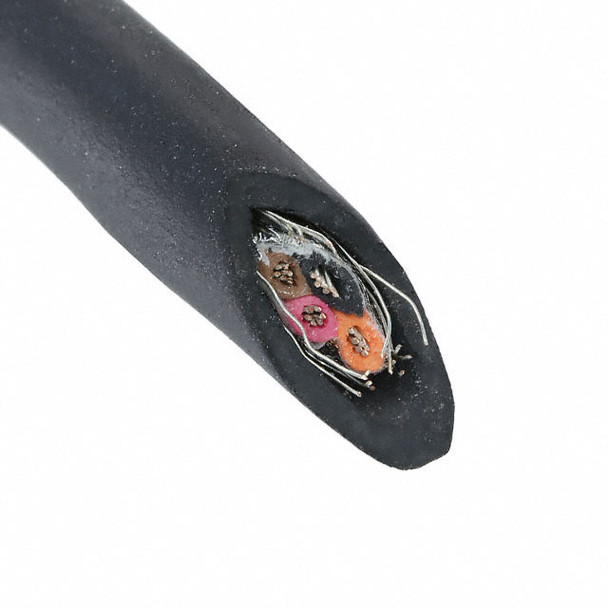 Alpha Wire 45114 BK005 Cable 4Cond 24Awg Blk Shld 100' | American Cable Assemblies