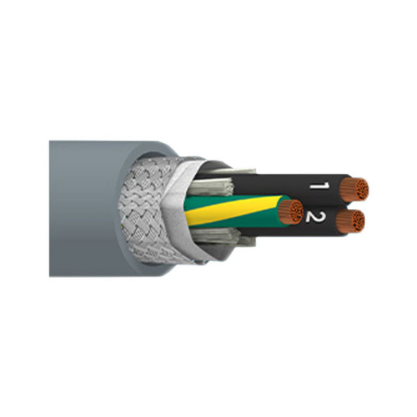Alpha Wire 902003CY SL005 Cable 3Con 20Awg Slate Shld 100' | American Cable Assemblies