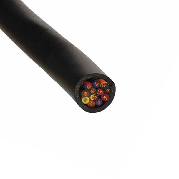 Alpha Wire M3810 BK005 Cable 12Cond 18Awg Black 100' | American Cable Assemblies