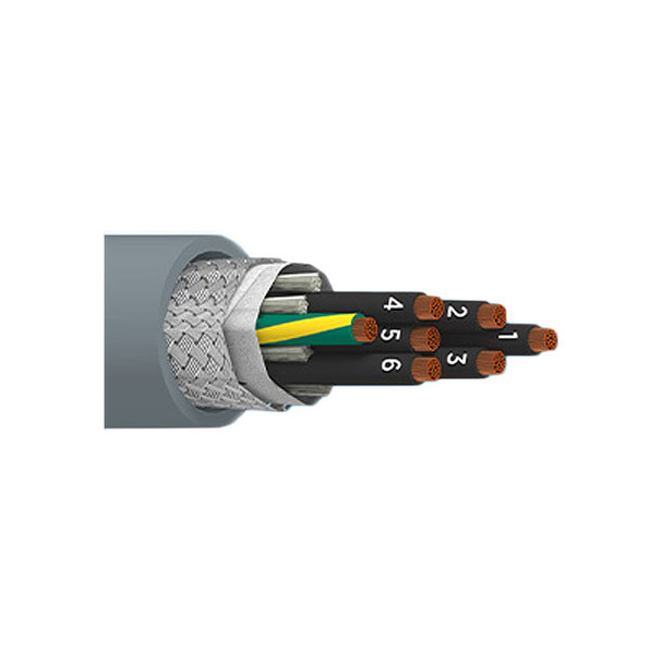Alpha Wire 901407CY SL005 Cable 7Con 14Awg Slate Shld 100' | American Cable Assemblies