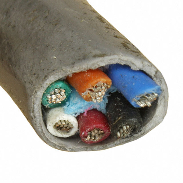 Alpha Wire 5076C SL002 Cable 6Cond 16Awg Slate 500' | American Cable Assemblies