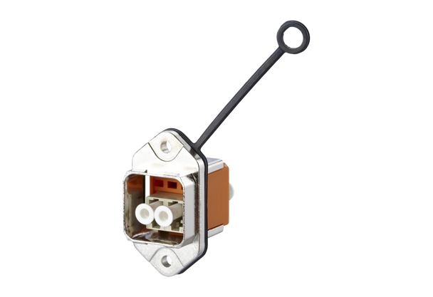 Metz Connect 1402393320ME OpDAT Industry IP67 V14 bulkhead normative mounting
+ LC-D MM adapter insert | American Cable Assemblies