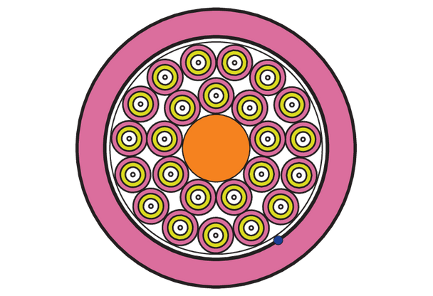 Metz Connect 150B0247D010M. OpDAT breakout cable 24x1 OM4 class Dca