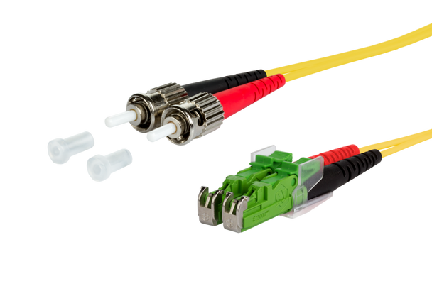 Metz Connect 151P1AOMAXXE OpDAT patch cord 2xST/E2000-D APC OS2 | American Cable Assemblies
