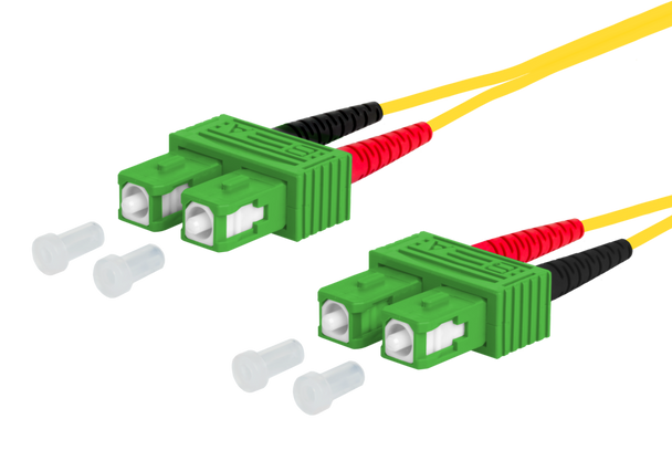 Metz Connect 151P1EAEAXXE OpDAT patch cord SC-D APC/SC-D APC OS2 | American Cable Assemblies