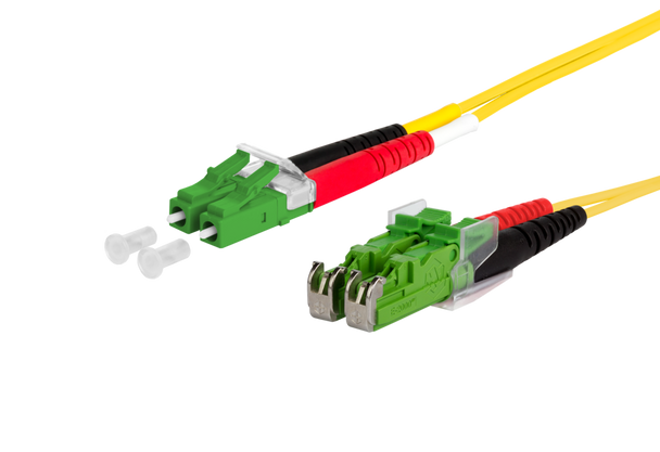 Metz Connect 151P1JAMAXXE OpDAT patch cord LC-D APC/E2000-D APC OS2 | American Cable Assemblies