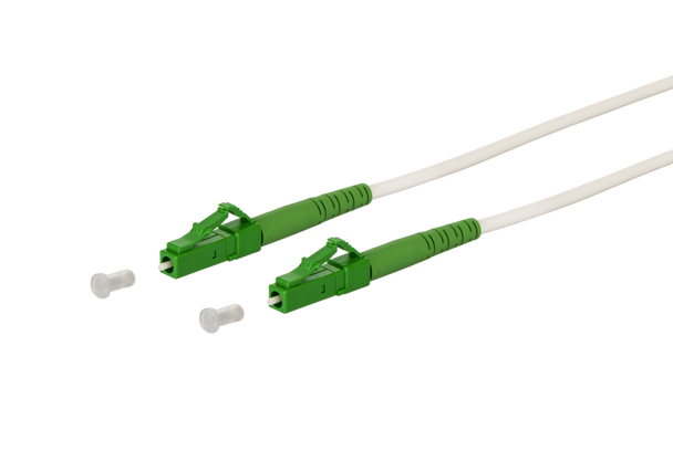 Metz Connect 151P7JAJAXXE OpDAT patch cord LC-S APC/LC-S APC OS2, white | American Cable Assemblies