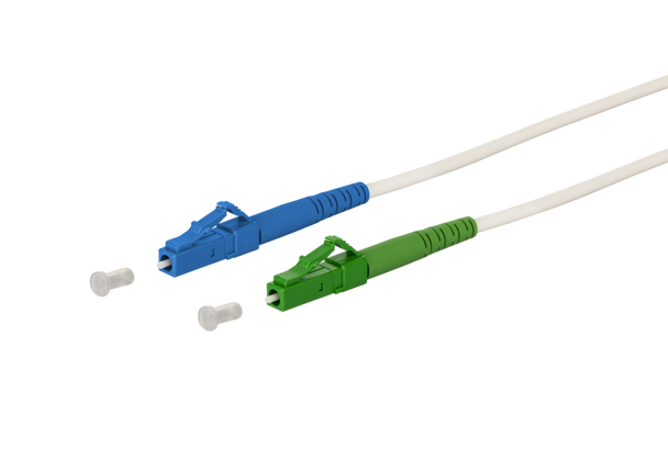 Metz Connect 151P7JOJAXXE OpDAT patch cord LC-S/LC-S APC OS2, white | American Cable Assemblies