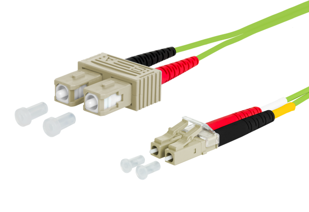 Metz Connect 151R1EOJOXXE OpDAT patch cord SC-D/LC-D OM5 | American Cable Assemblies
