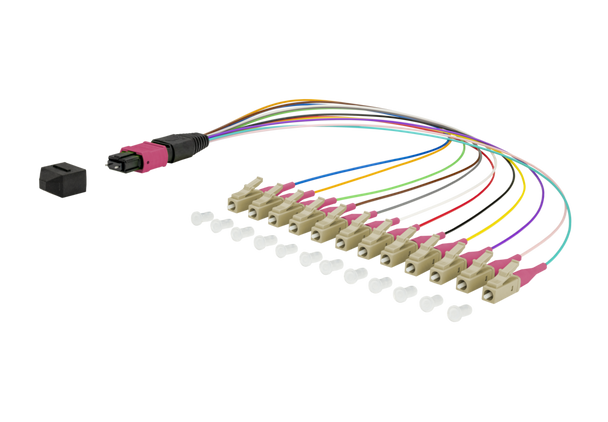 Metz Connect 151S5TMJO003A OpDAT Ader-Fanout MTP-M/12xLC-S OM4, 0.3 m | American Cable Assemblies