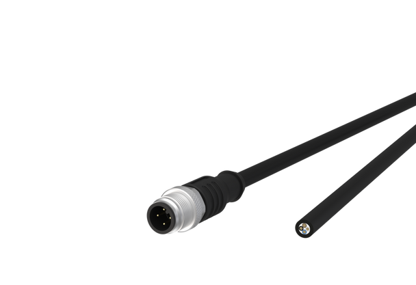 Metz Connect  M12 Sensor/actuator cable, A-coded, M12 plug straight - free line end, unshielded, 4-pole, PUR | American Cable Assemblies