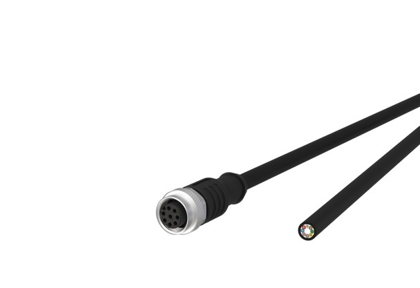 Metz Connect  M12 Sensor/actuator cable, A-coded, M12 jack straight - free line end, unshielded, 8-pole, PUR | American Cable Assemblies