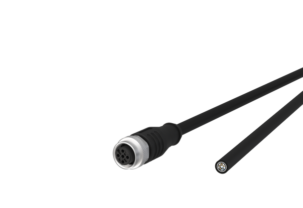 Metz Connect  M12 Sensor/actuator cable, A-coded, M12 jack straight - free line end, shielded, 5-pole, PUR-C | American Cable Assemblies