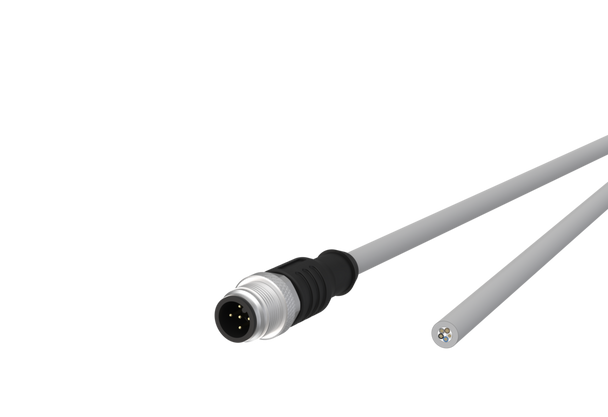 Metz Connect  M12 Sensor/actuator cable, A-coded,
M12 plug straight - free line end,
unshielded, 5-pole, PVC | American Cable Assemblies