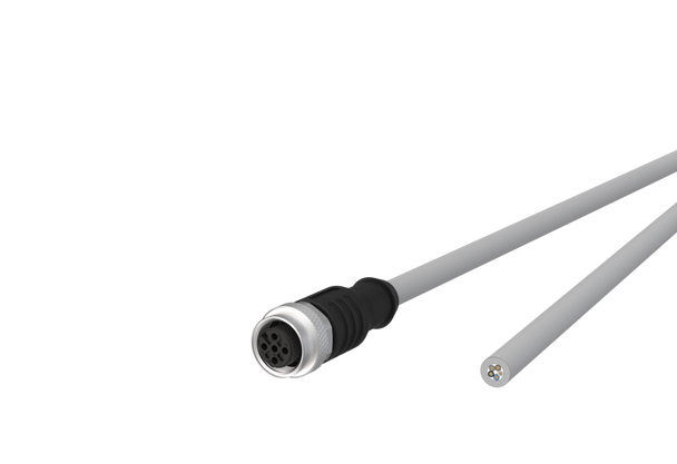 Metz Connect  M12 Sensor/actuator cable, A-coded,
M12 jack straight - free line end,
unshielded, 5-pole, PVC | American Cable Assemblies