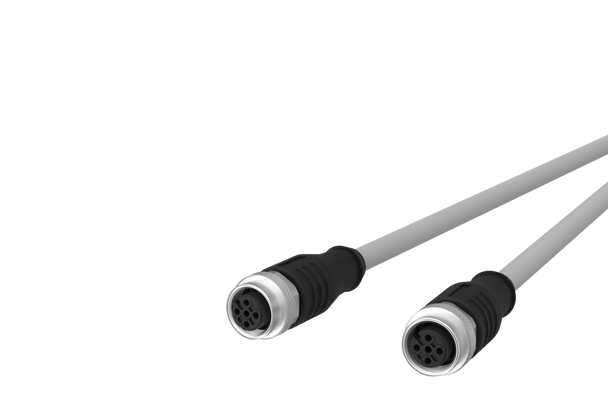 Metz Connect  M12 Sensor/actuator cable, A-coded,
M12 jack straight - M12 jack straight,
shielded, 4-pole, PVC-C | American Cable Assemblies