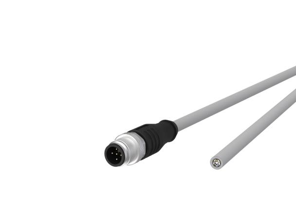 Metz Connect  M12 Sensor/actuator cable, A-coded,
M12 plug straight - free line end,
shielded, 5-pole, PVC-C | American Cable Assemblies