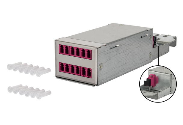 Metz Connect 130D217JM0000B DCCS Module OM4 6xLC-Duplex/1xMTP-M, type B | American Cable Assemblies