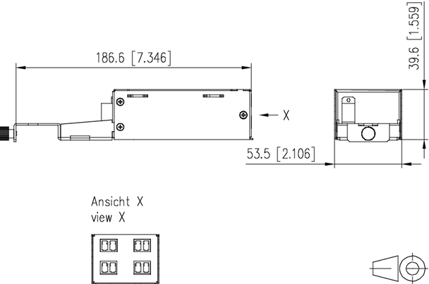 Metz Connect 130D229KM0000B. DCCS Module OS2 4xLC-Duplex APC/1xMTP-M, type B