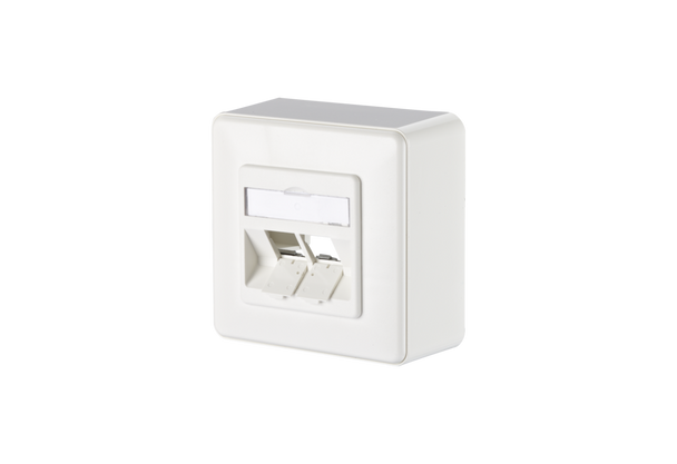 Metz Connect 1309150002-E Modul wall outlet surface mounted 2 port unequipped
pure white | American Cable Assemblies