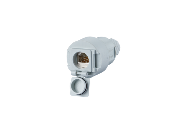 Metz Connect 1309415003-E E-DAT Industry IP67 V6 cable coupler,
1 port Cat.6A - E-DAT modul | American Cable Assemblies