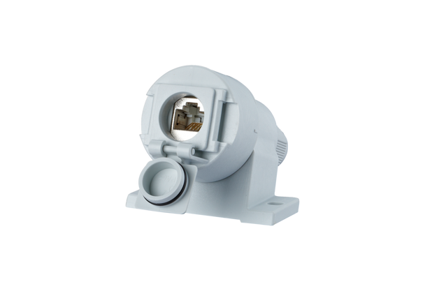 Metz Connect 1309510003-E E-DAT Industry IP67 V6 surface mount housing,
1 port Cat.6A - C6Amodul | American Cable Assemblies