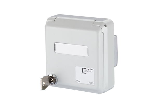 Metz Connect 1309461003-I E-DAT modul IP44SG flush mounted housing gray unequipped | American Cable Assemblies