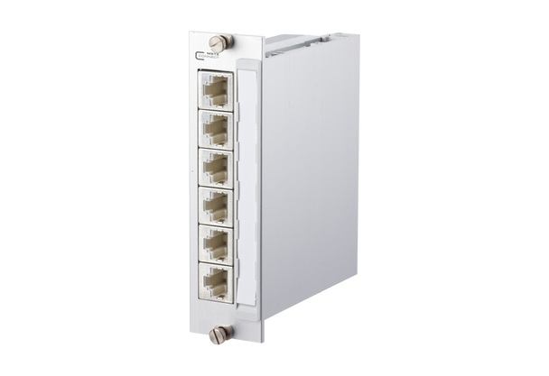 Metz Connect 130857C-E E-DAT C6A 6 port 3RU 7HP LSA modular | American Cable Assemblies