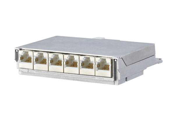 Metz Connect 860018-11-E E-DAT C6 6x8 1RU Modul Cat.6 | American Cable Assemblies
