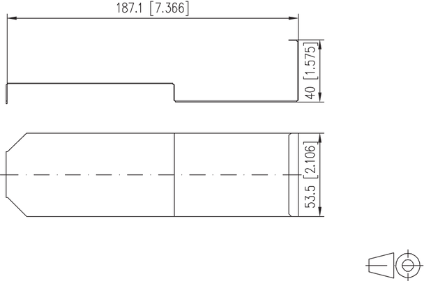 Metz Connect 130DBL1-E. DCCS blind module for 19 inch 1RU subrack black