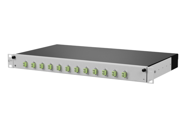 Metz Connect 1502607M12-F OpDAT slide patch panel VIK 12xLC-D OM5 | American Cable Assemblies