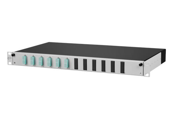Metz Connect 150260BA06-F OpDAT slide patch panel VIK 6xSC-D OM3 | American Cable Assemblies