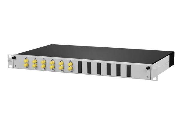 Metz Connect 150260D106-F OpDAT slide patch panel VIK 6xST-D SM+MM | American Cable Assemblies